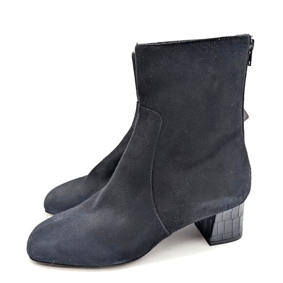 Ron White Odelia Suede Weatherproof Heel Bootie Women's Black Size US8.5 EU39 - Picture 11 of 11